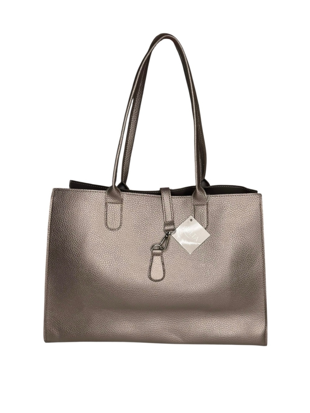 Ulta Beauty Metallic Pewter Tote in Shimmery Gray NWT